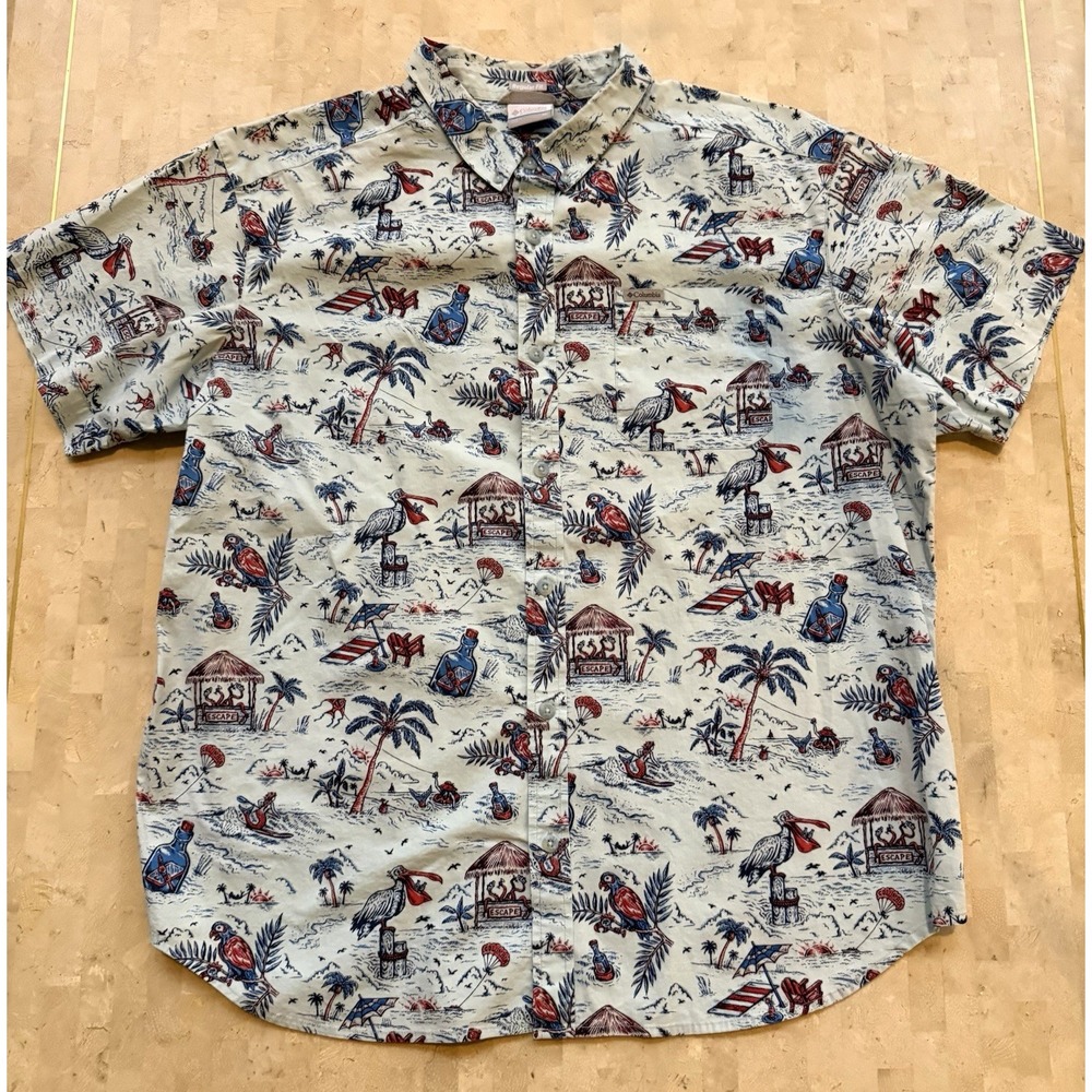 Columbia Rapid Rivers Tropical Men's Hawaiian‎ Button-Up Short Sleeve Shirt XL